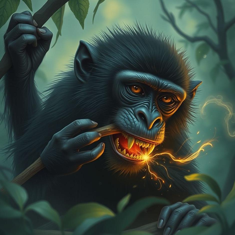 Dream : Black monkey bite in a dream