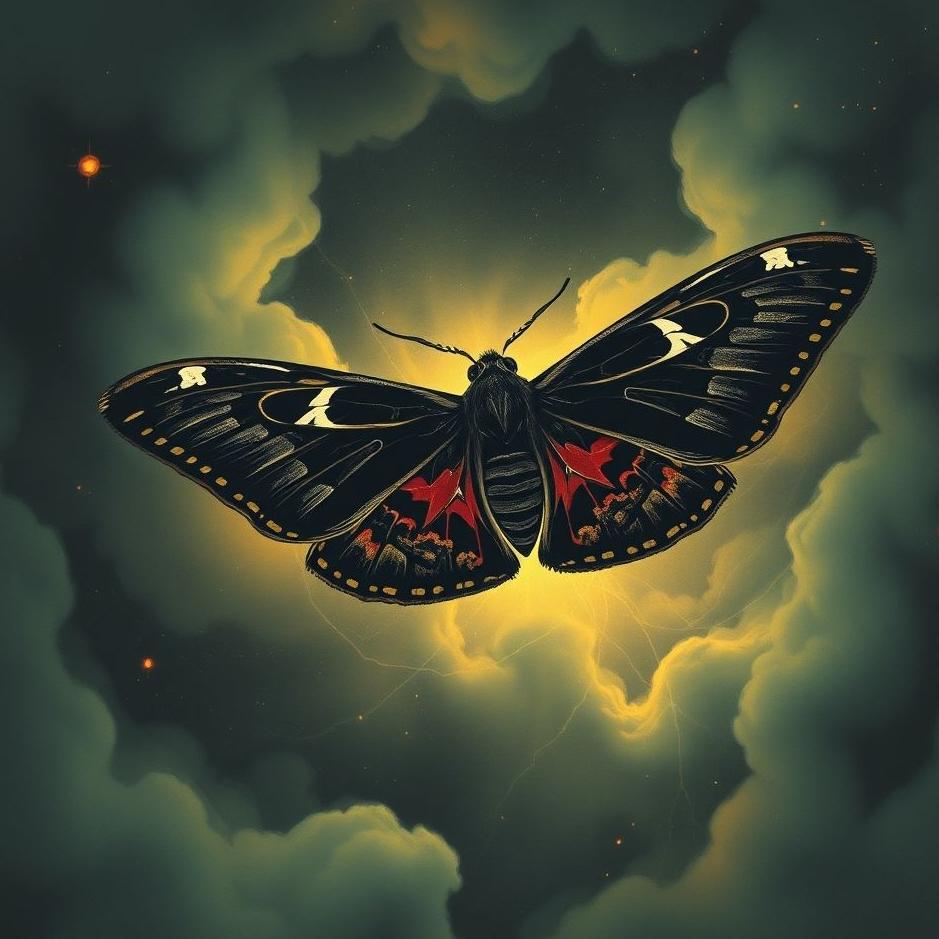 Dream : Black moth in a dream