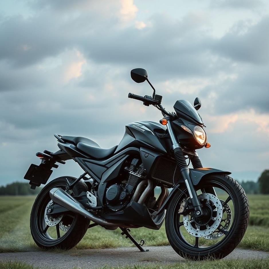 Dream : Black motorbike in a dream