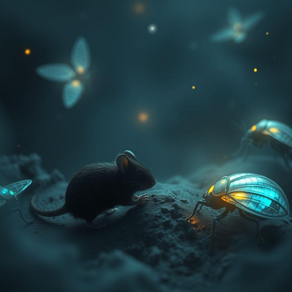 Dream : Black mouse and insect in a dream