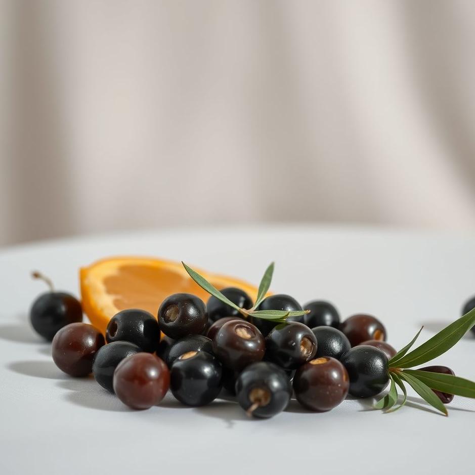 Dream : Black olives on the table in a dream
