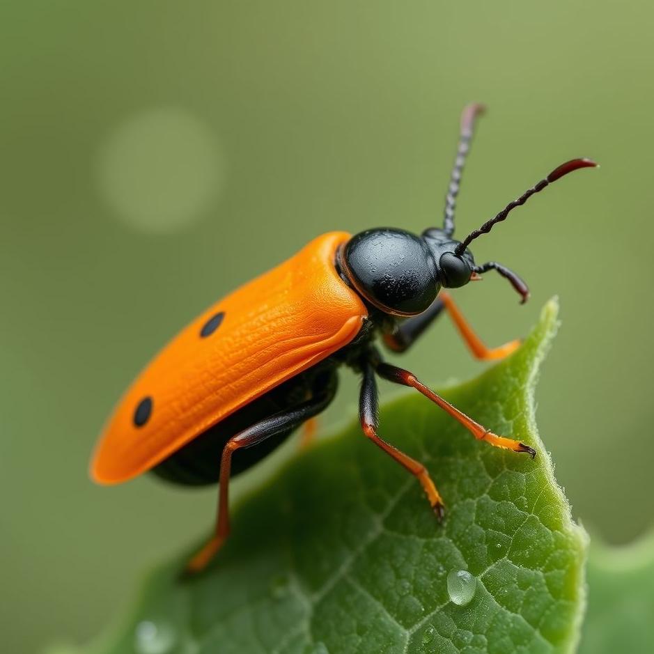 Dream : Black orange bug in a dream