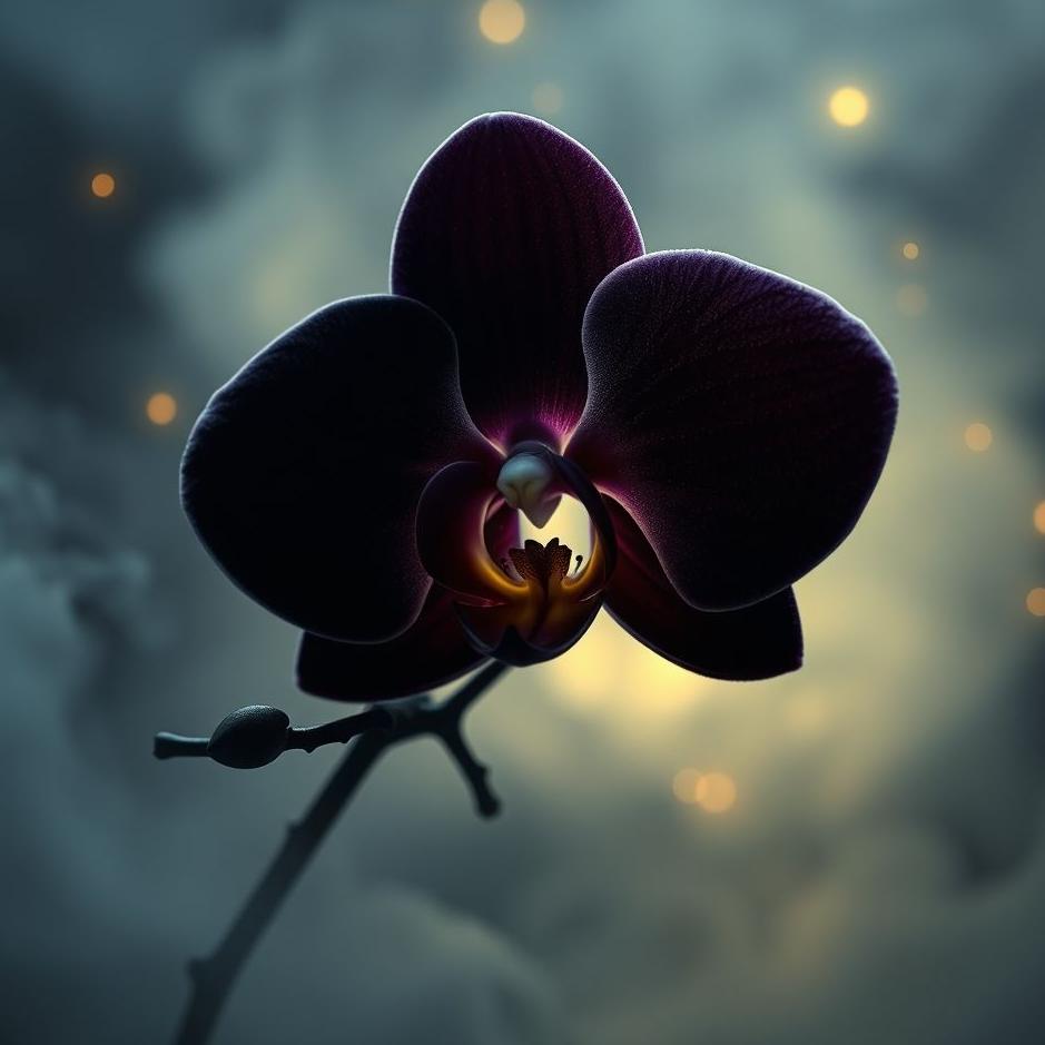Dream : Black orchid in a dream