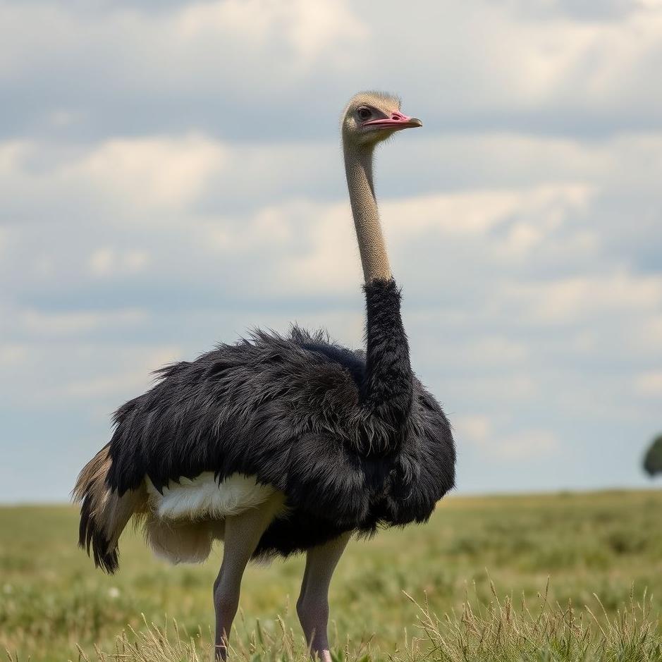 Dream : Black ostrich in a dream