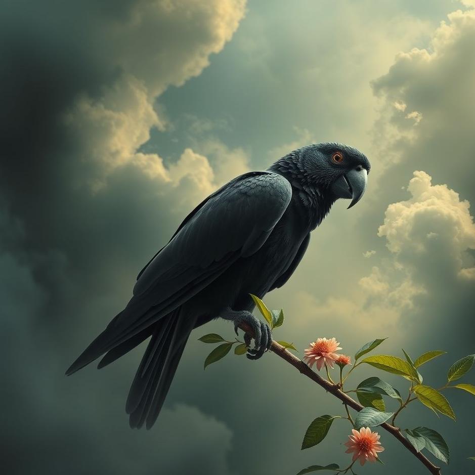 Dream : Black parrot in a dream
