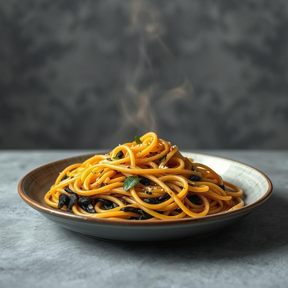 Dream : Black pasta in a dream