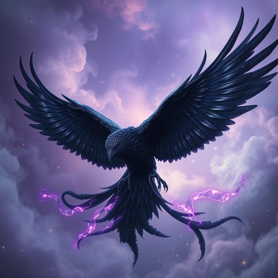 Dream : Black phoenix in a dream