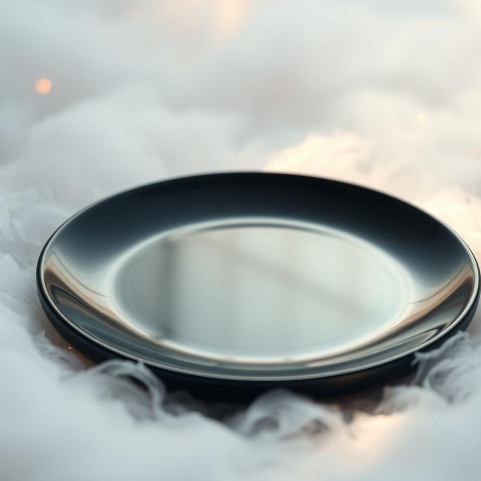 Dream : Black porcelain plate in a dream