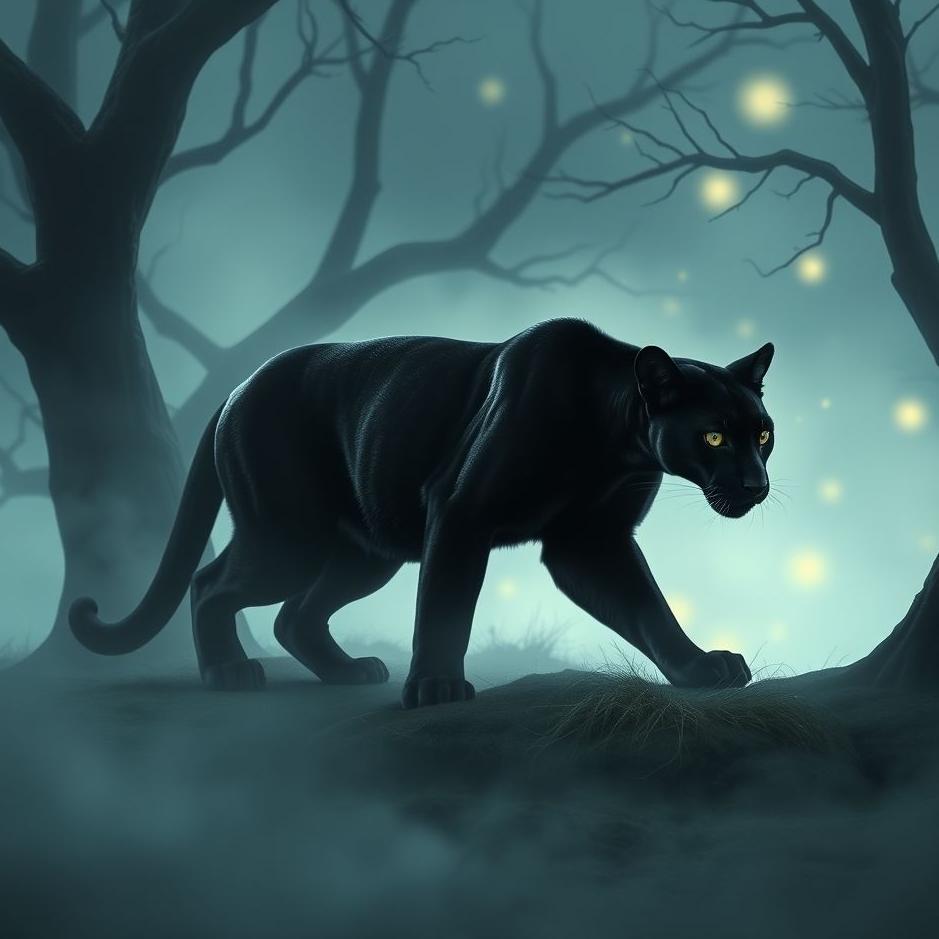 Dream : Black puma in a dream
