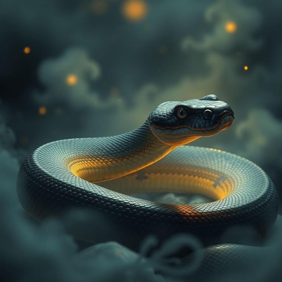 Dream : Black python in a dream