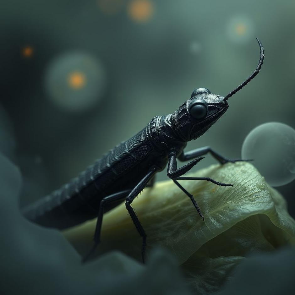 Dream : Black reptile insect in a dream