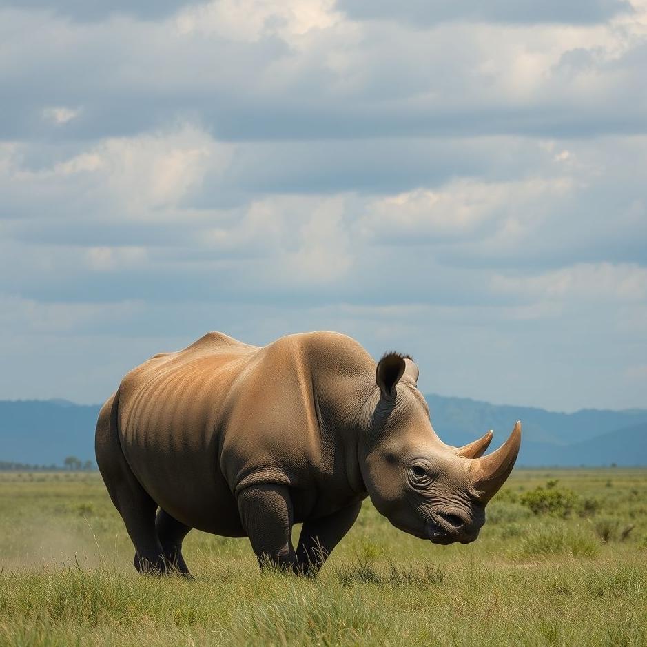 Dream : Black rhino in a dream