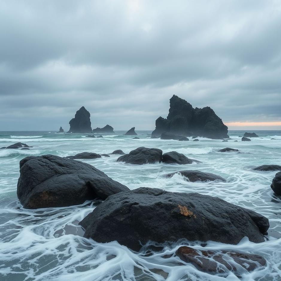 Dream : Black rocks in a dream