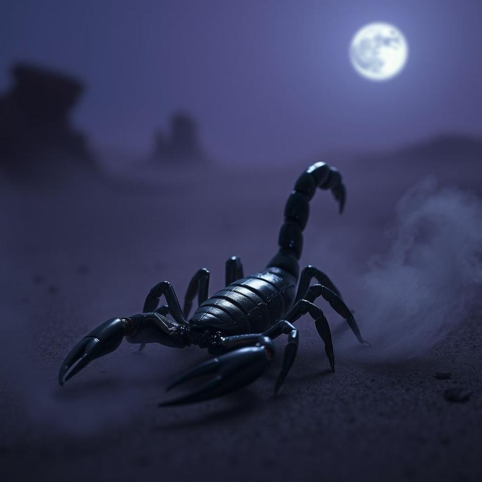 Dream : Black scorpion escaping in a dream