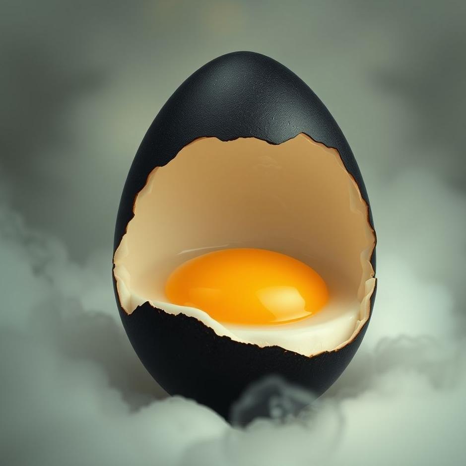 Dream : Black-shelled egg in a dream