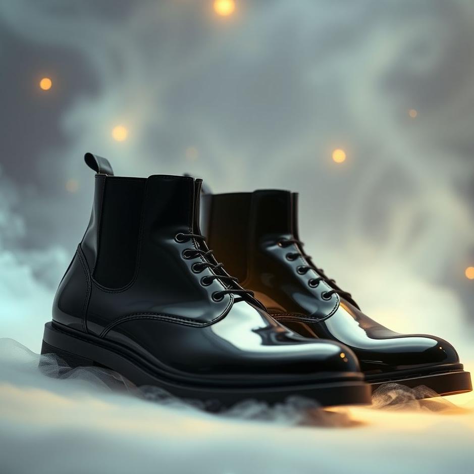 Dream : Black shiny boots in a dream