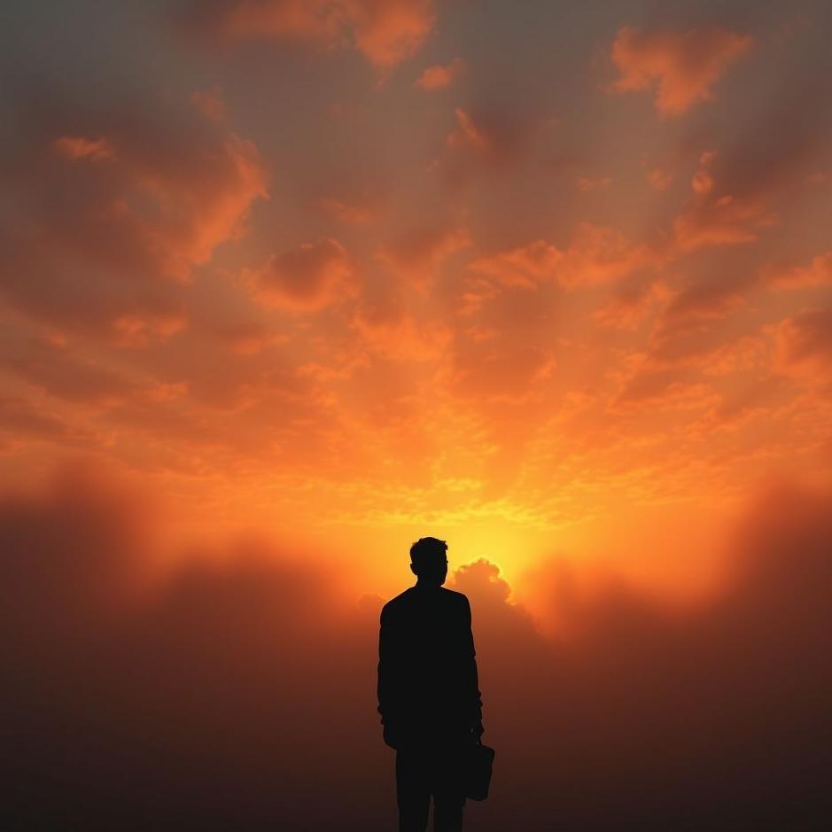 Dream : Black silhouette in a dream