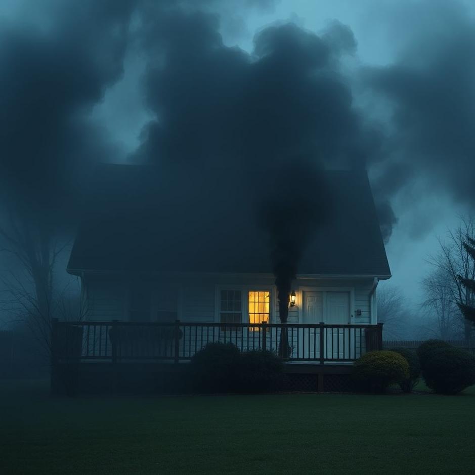 Dream : Black smoke at home in a dream