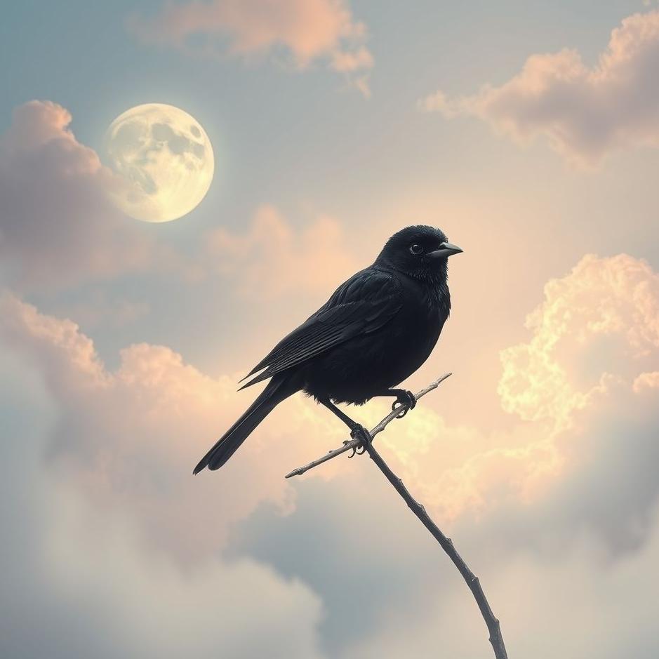 Dream : Black sparrow in a dream