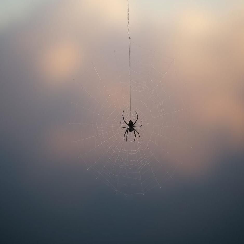 Dream : Black spider web in a dream