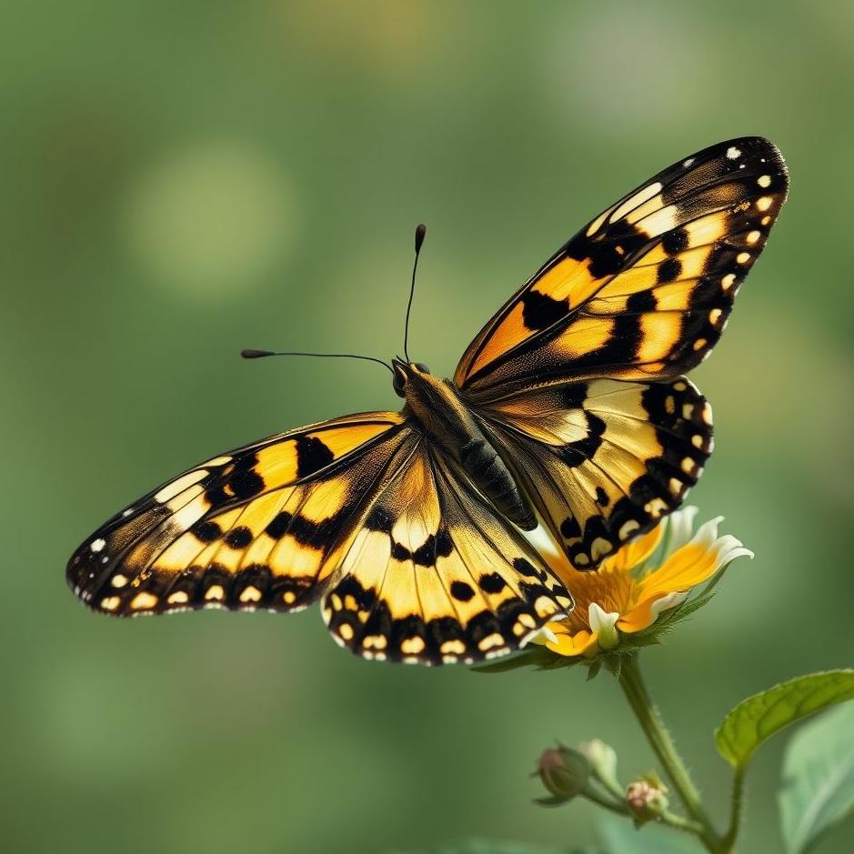 Dream : Black spotted butterfly in a dream