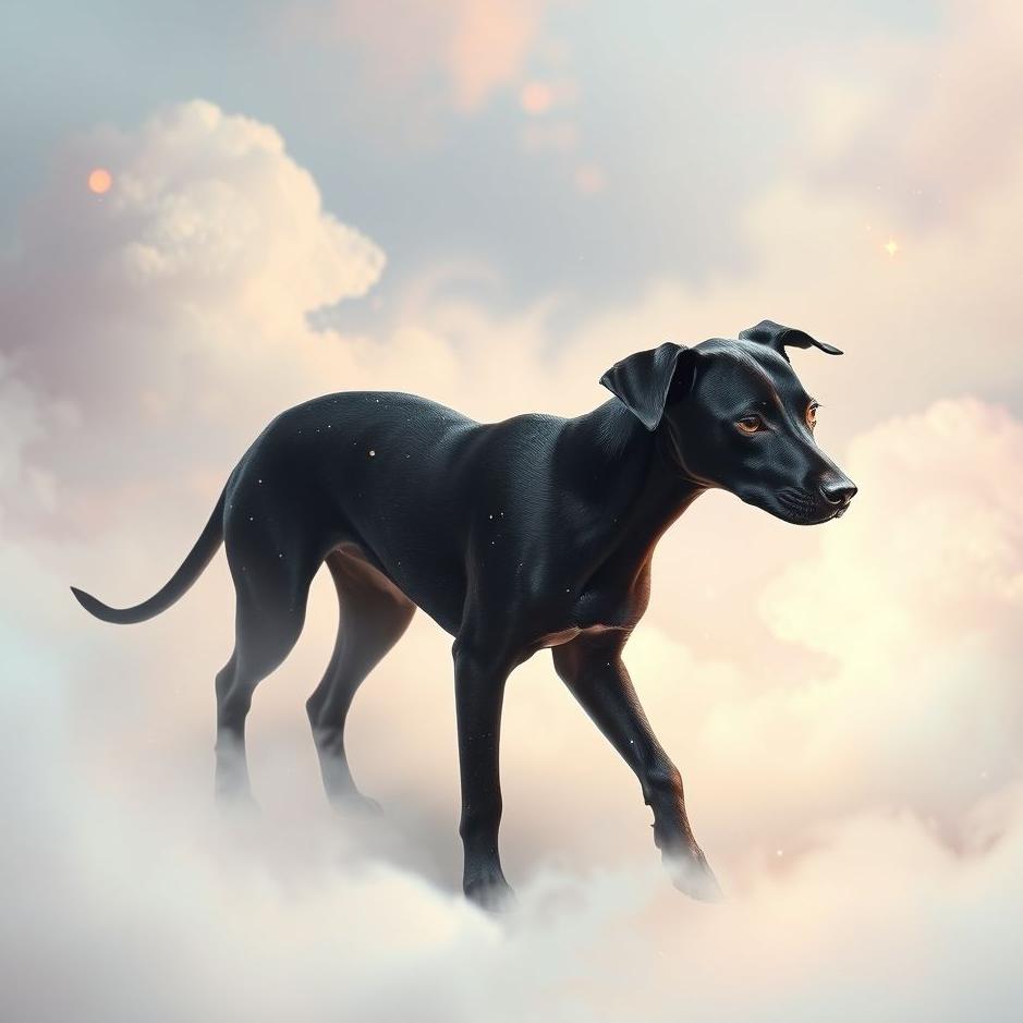 Dream : Black spotted dog in a dream
