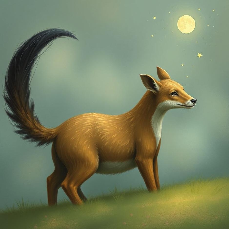 Dream : Black-tailed animal in a dream