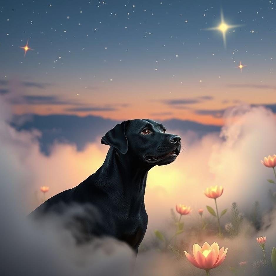 Dream : Black talking dog in a dream