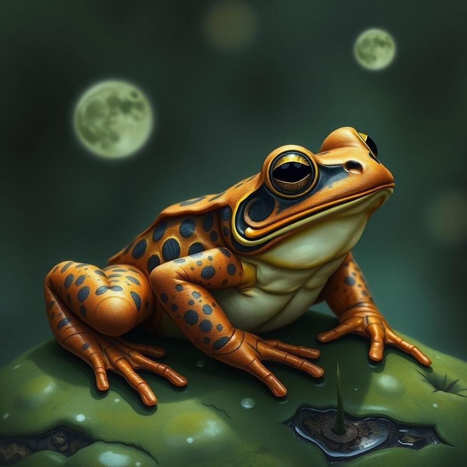 Dream : Black toad in a dream