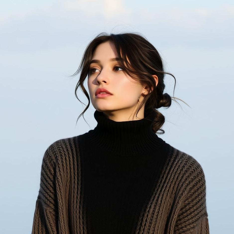 Dream : Black turtleneck sweater in a dream