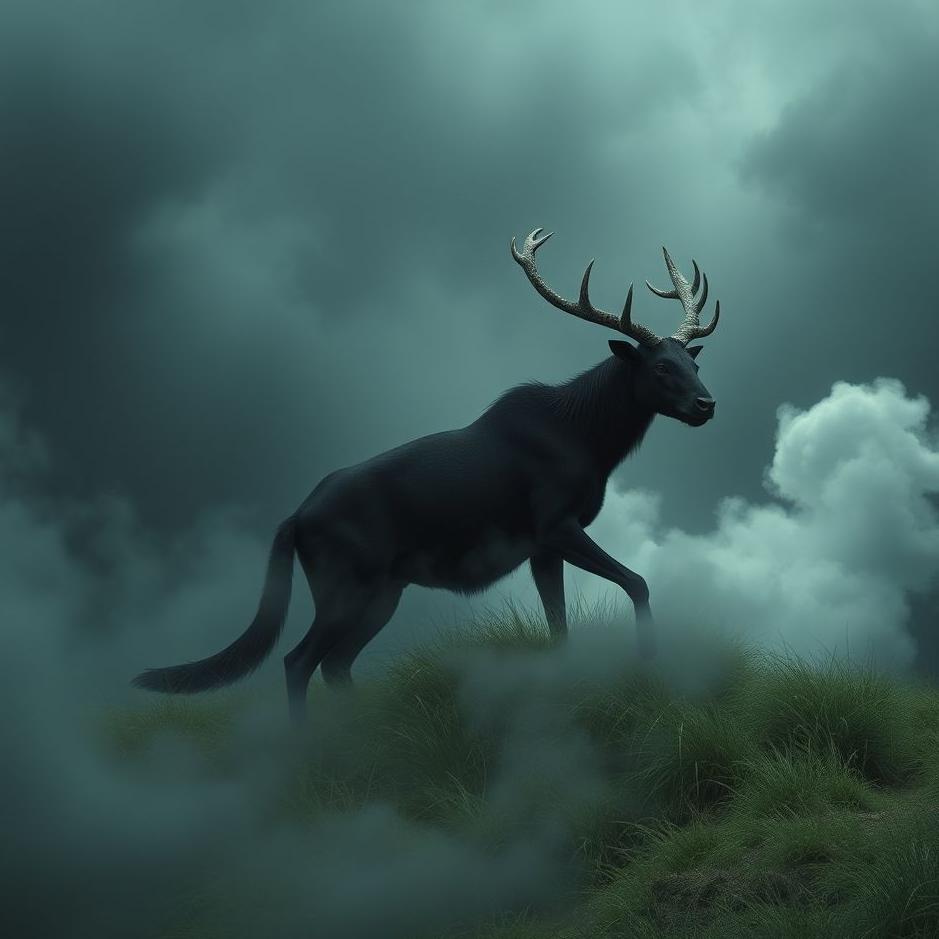 Dream : Black unknown animal in a dream