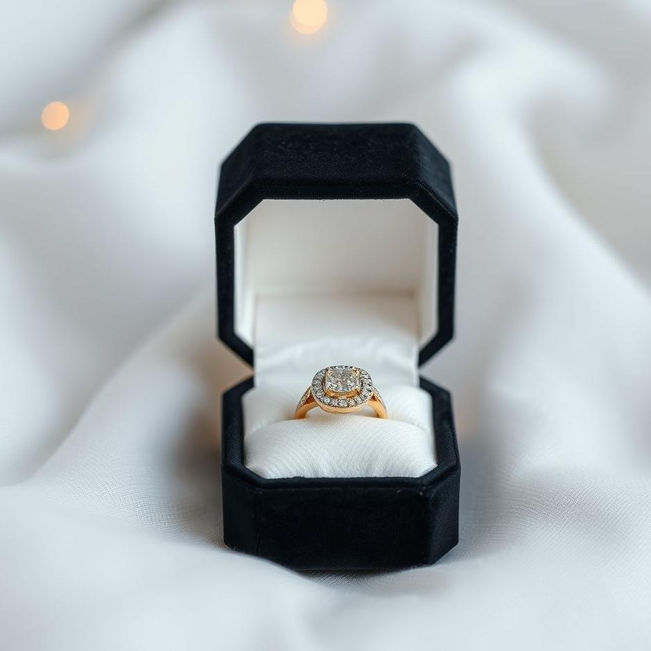 Dream : Black velvet ring box in a dream