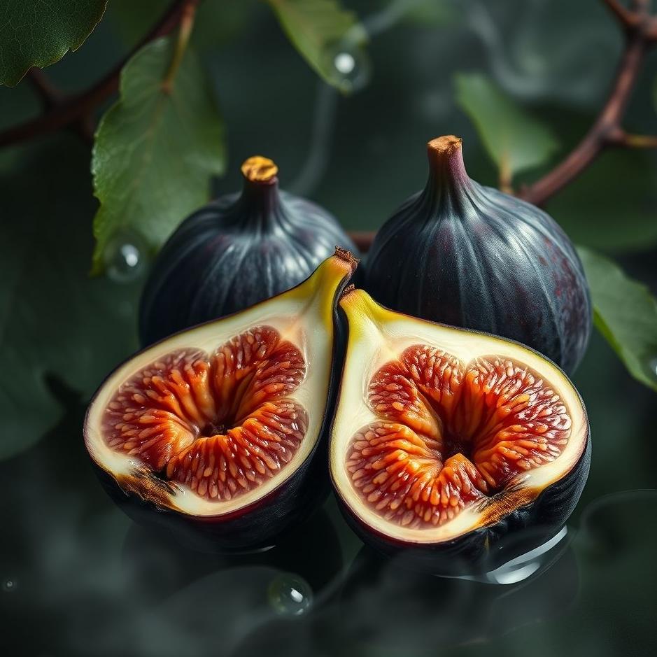 Dream : Black wet figs in a dream