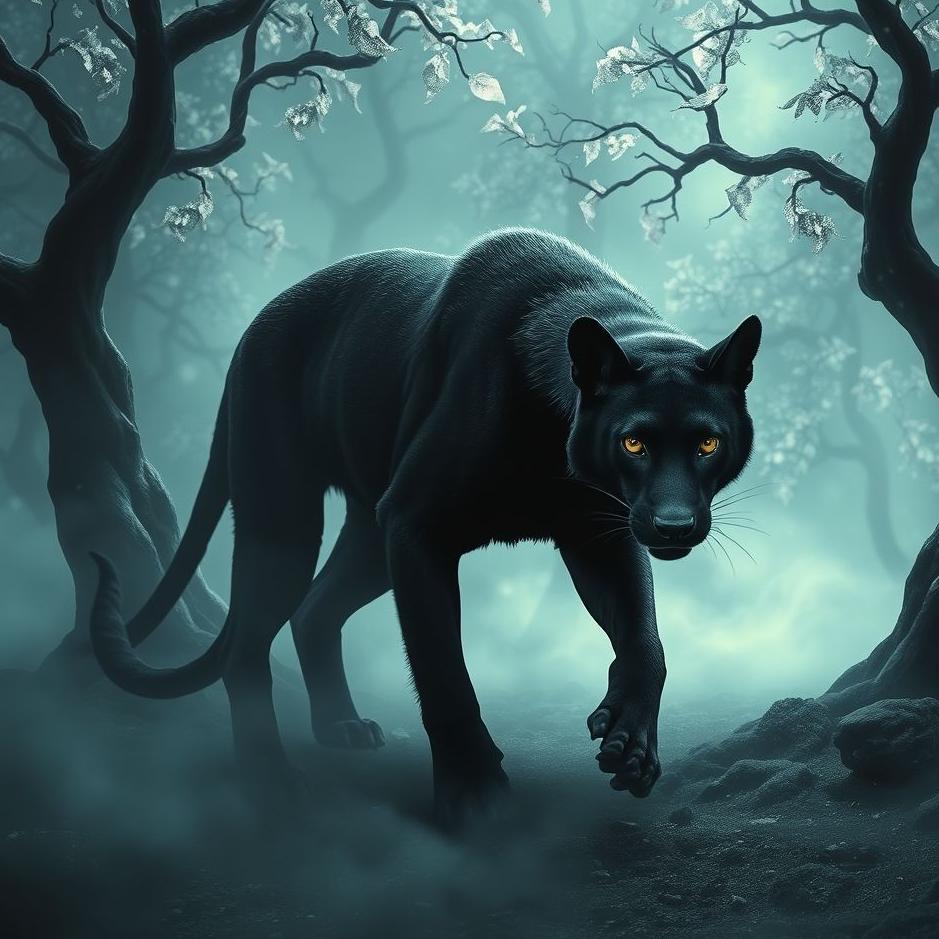 Dream : Black wild animal in a dream