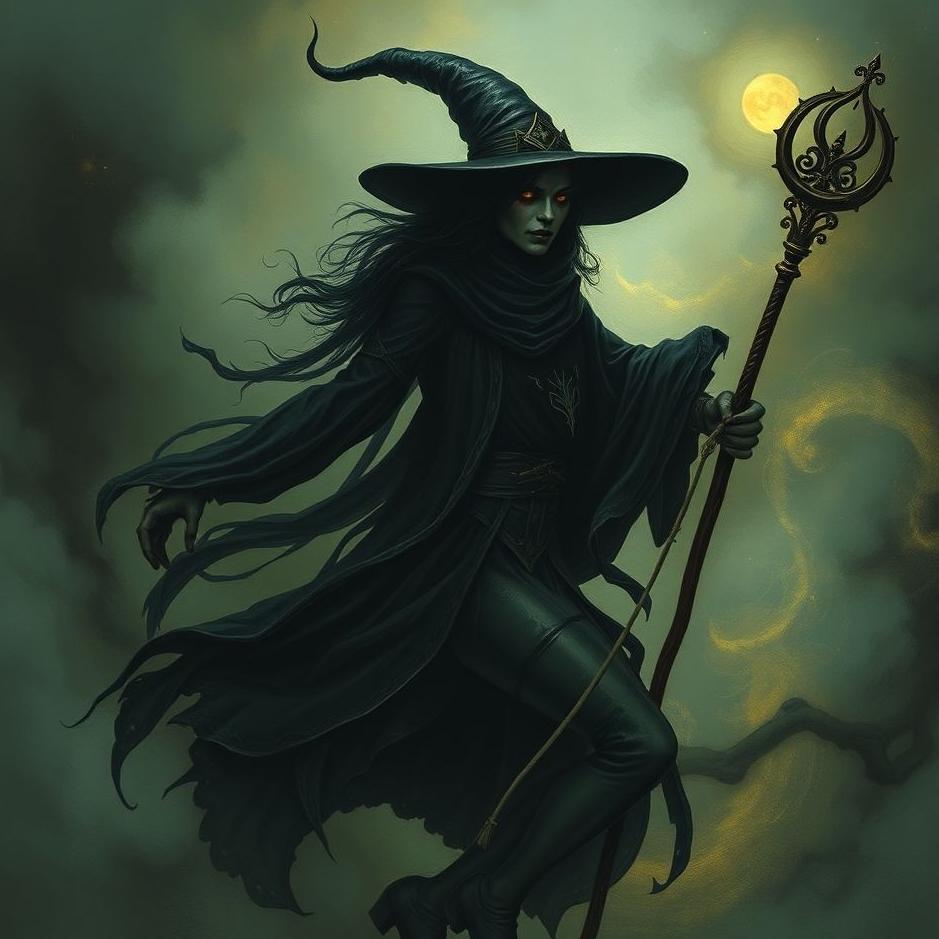 Dream : Black witch in a dream