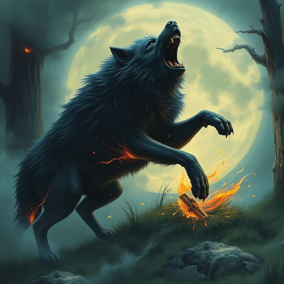 Dream : Black wolf attacking in a dream