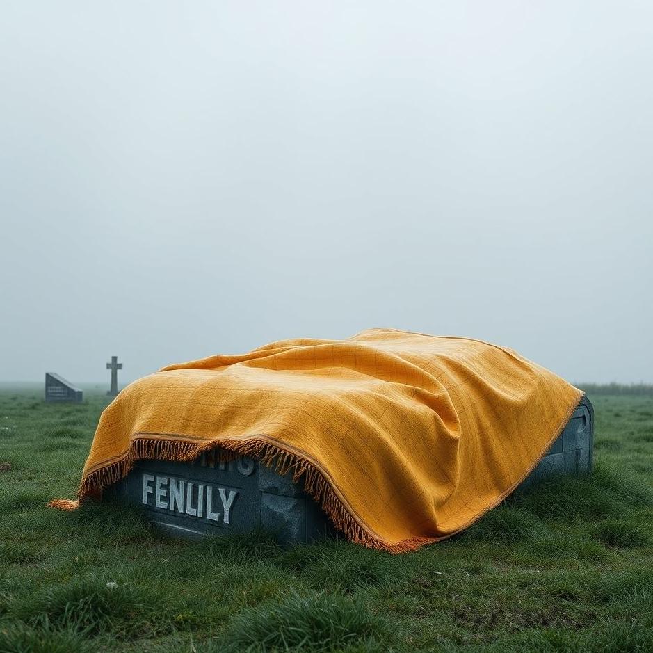 Dream : Blanket on a grave in a dream