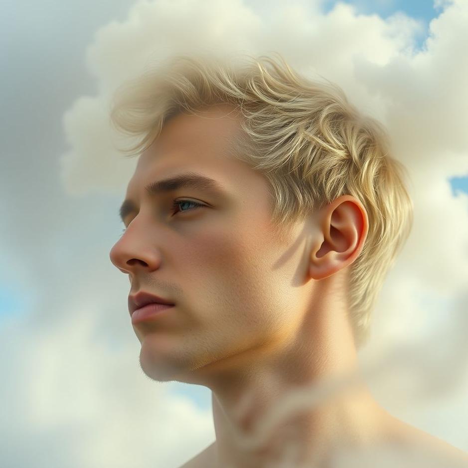 Dream : Blond hair on a man in a dream