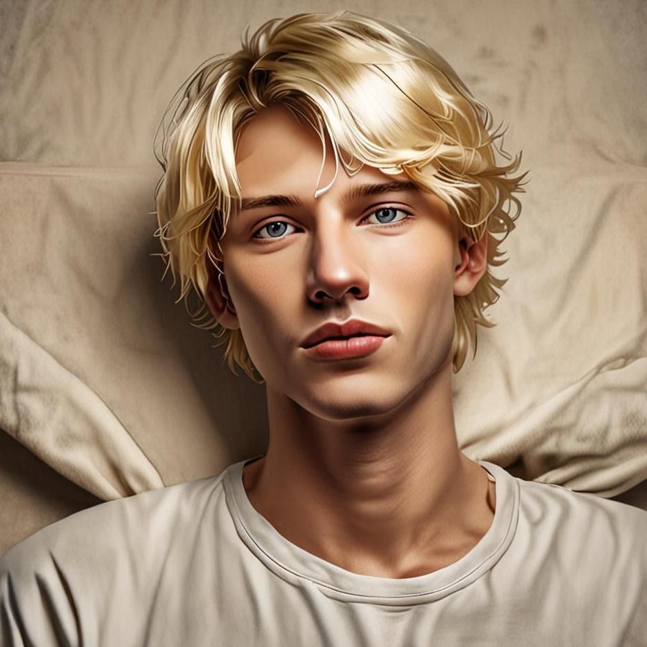 Dream : Blond young man in a dream