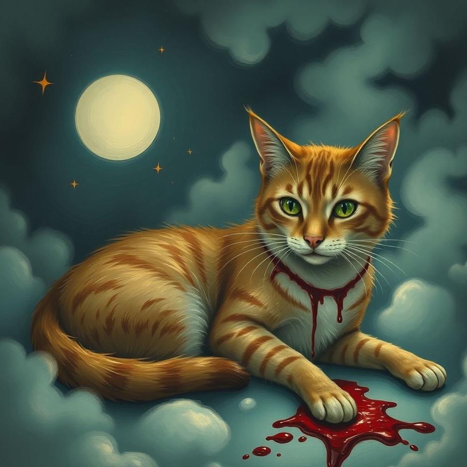 Dream : Blood and a cat in a dream