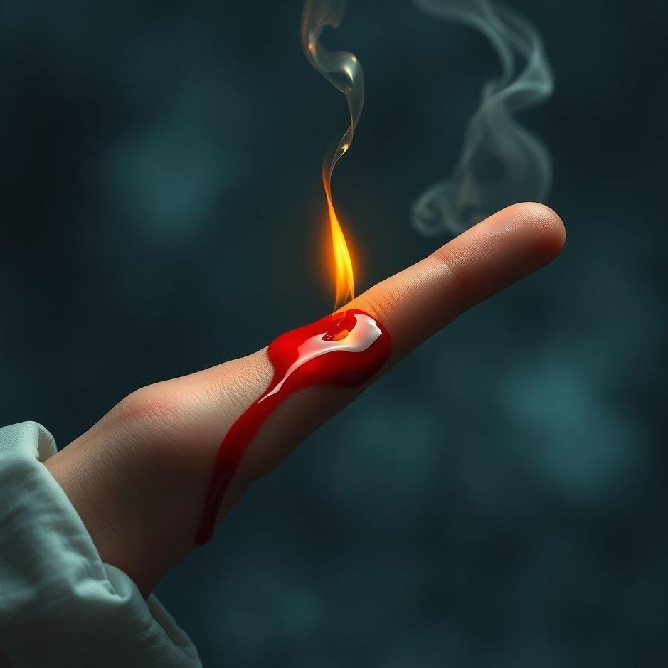 Dream : Blood being taken from a finger in a dream