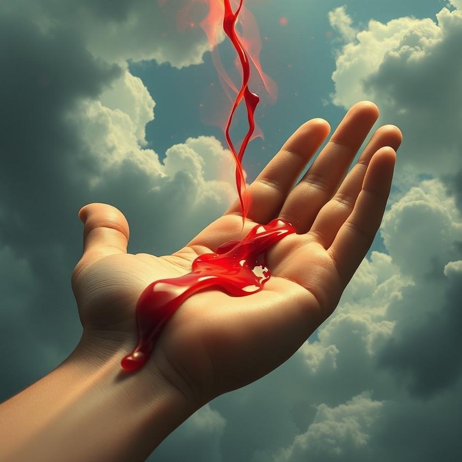 Dream : Blood flow from the palm of the dream