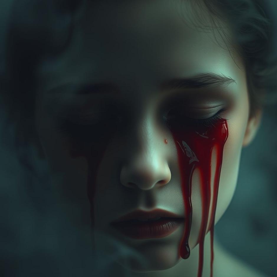 Dream : Blood flowing from eyes instead of tears in a dream