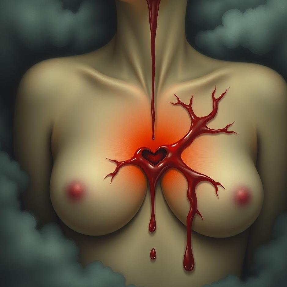 Dream : Blood flowing from the breast in a dream