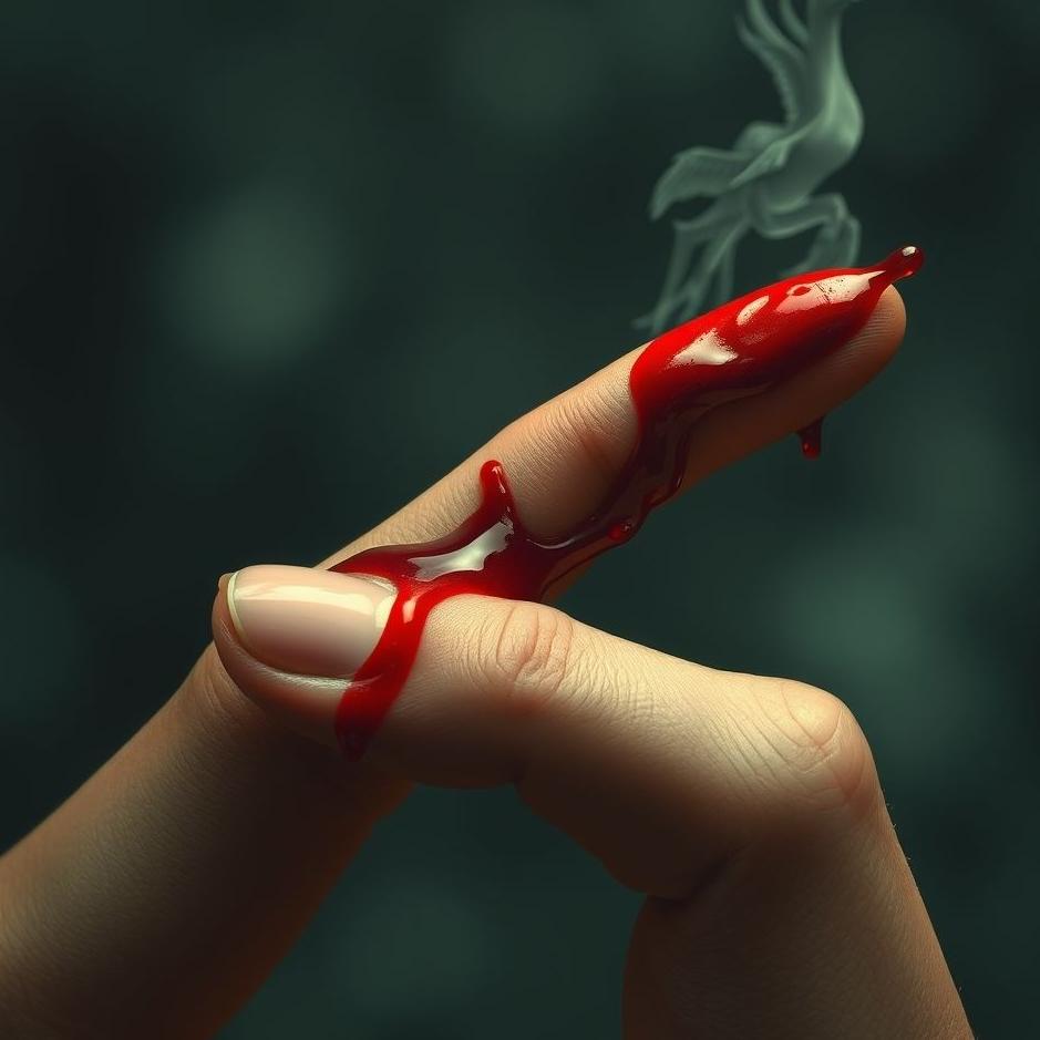 Dream : Blood gushing from a finger in a dream
