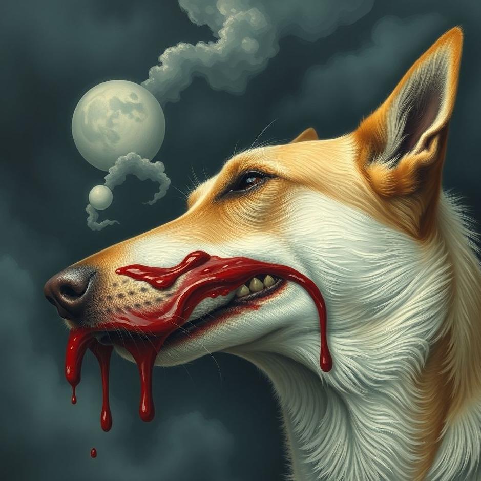 Dream : Blood in a dog's mouth in a dream