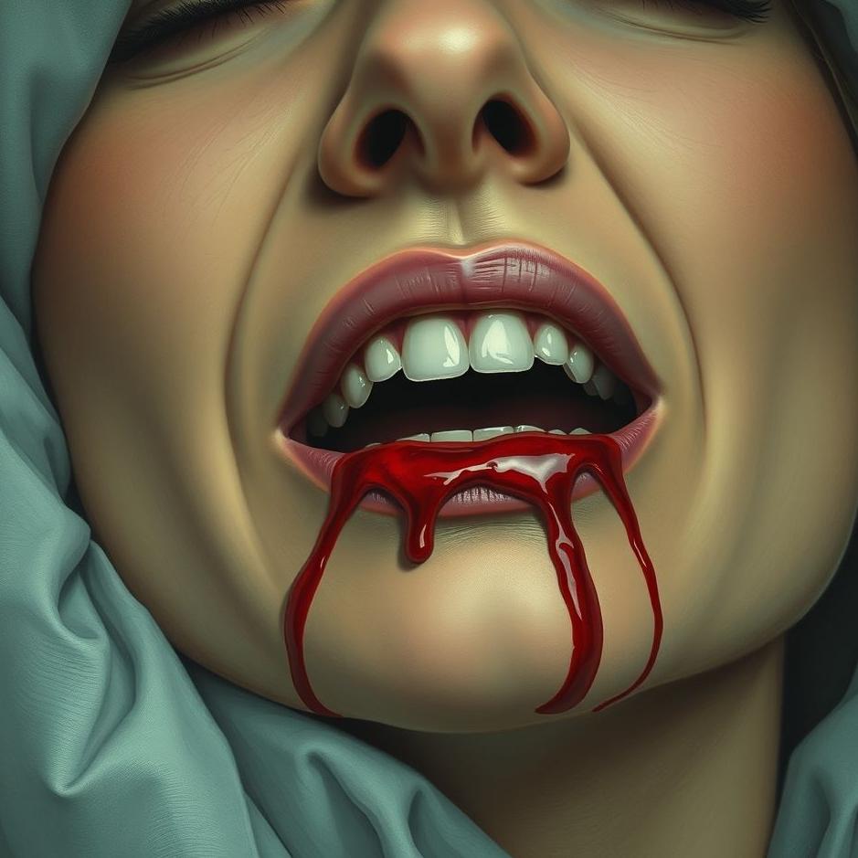 Dream : Blood in your wife's mouth in a dream
