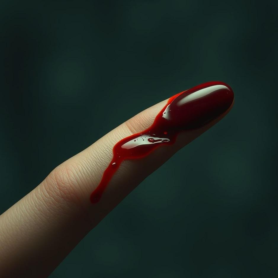 Dream : Blood on a finger cut in a dream