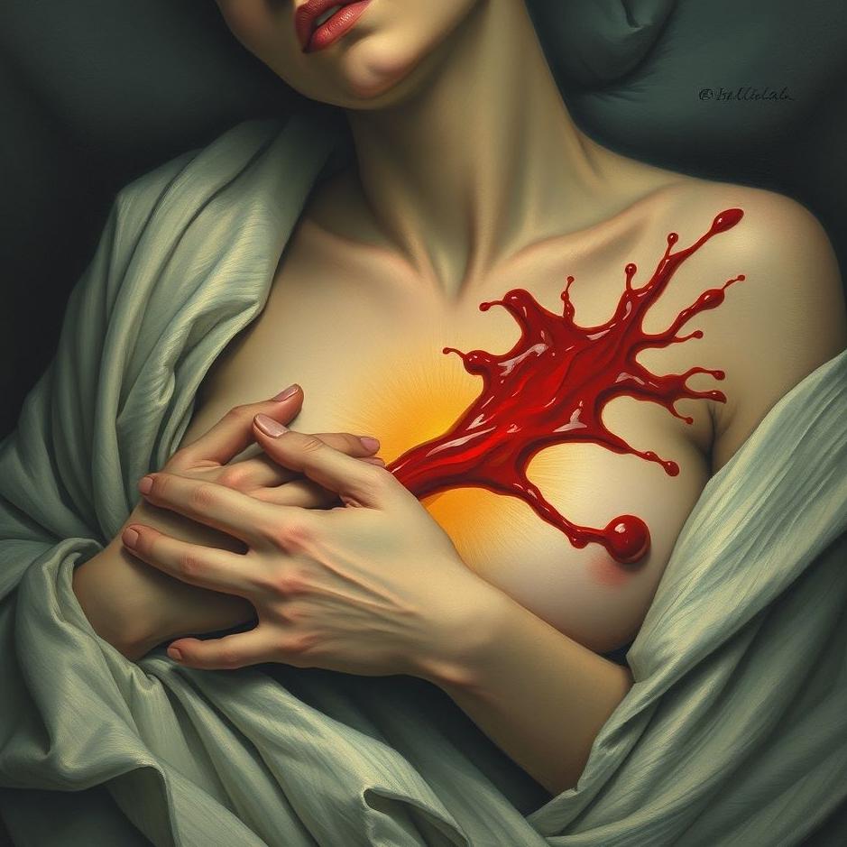 Dream : Blood on the breast in a dream