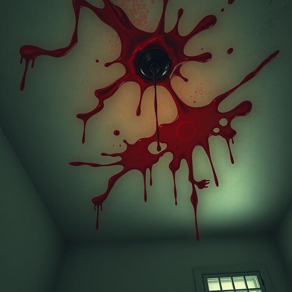 Dream : Blood on the ceiling of the house in a dream